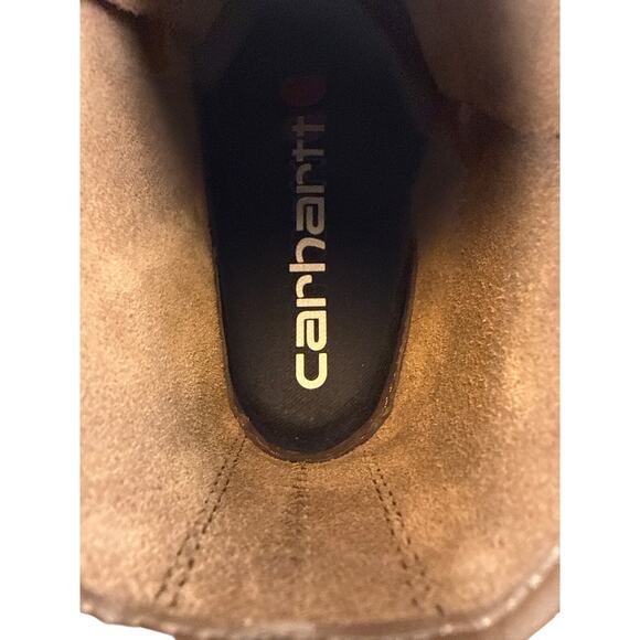 Carhartt 6 in Wedge Boot Mens 11 M Brown Nubuck Leather Soft Moc Toe